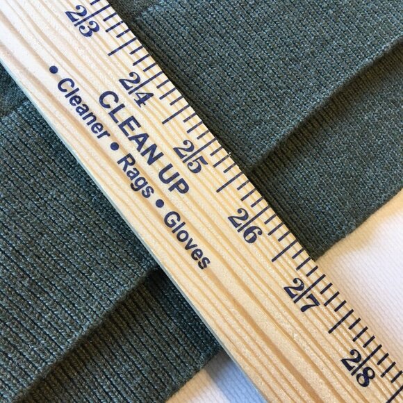 Stitches & Stripes Knit Sweater Top XL Olive Green Hooded Thumb Holes Boho - Picture 11 of 11